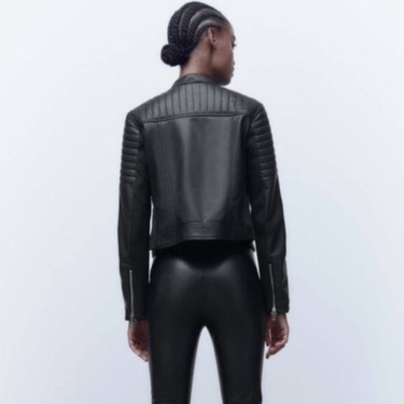 Zara Faux Leather Jacket - Picture 3 of 5